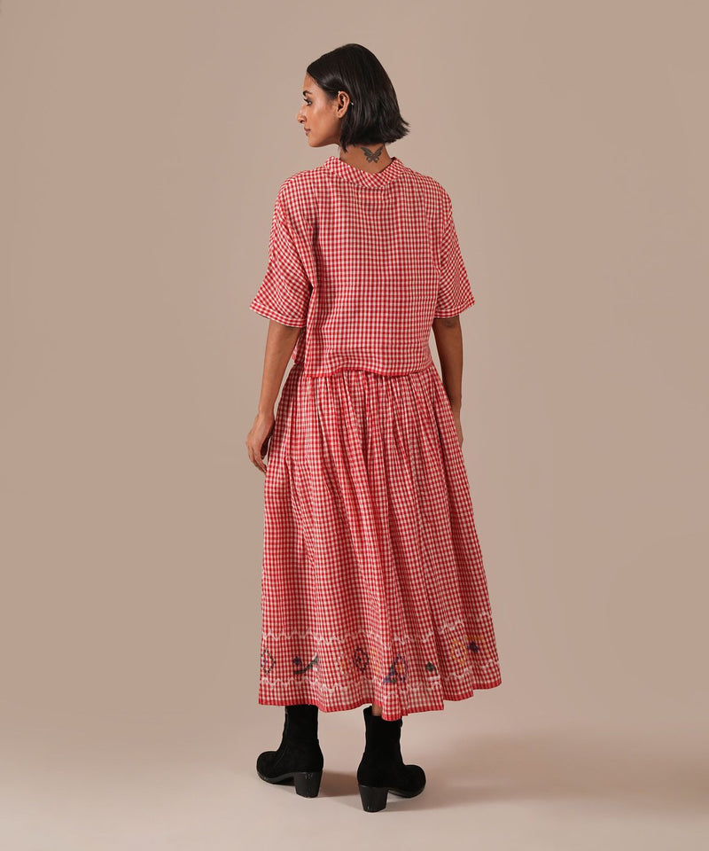 EMBER SHORE SET 100% cotton by Indigo Dreams in red color for women Worldwide