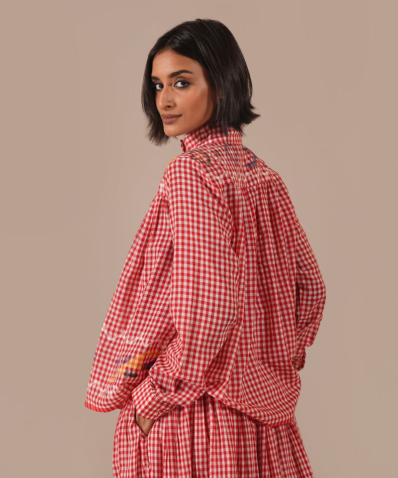 EMBER SONG SET 100% cotton by Indigo Dreams in red color for women Worldwide