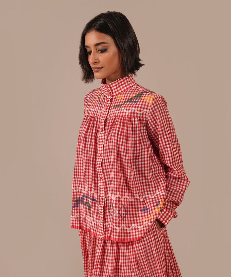 EMBER SONG SET 100% cotton by Indigo Dreams in red color for women Worldwide