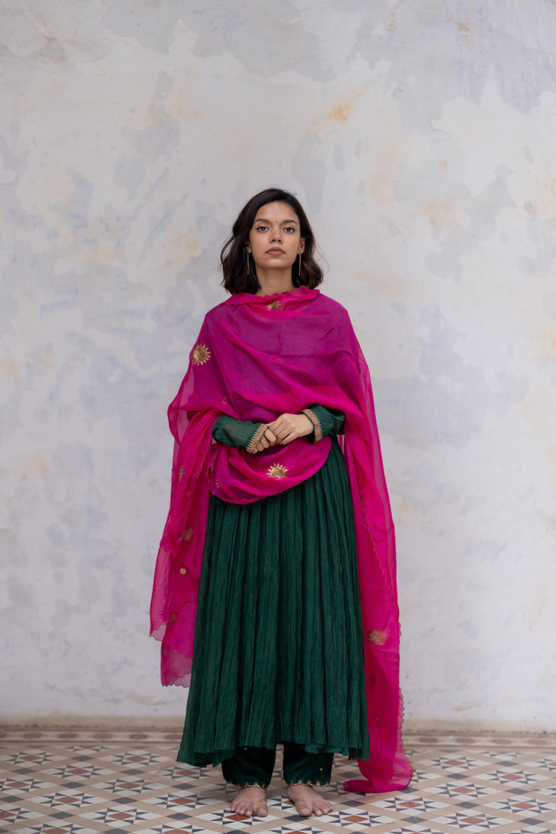 Emerald Sajida Jama Set Kurta Sets by Nirjara for women Worldwide