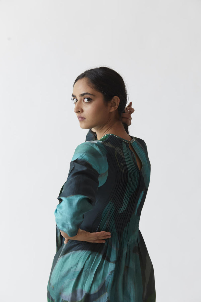 EMERALD SILK KURTA SET Kurta Sets by Yam for women Worldwide