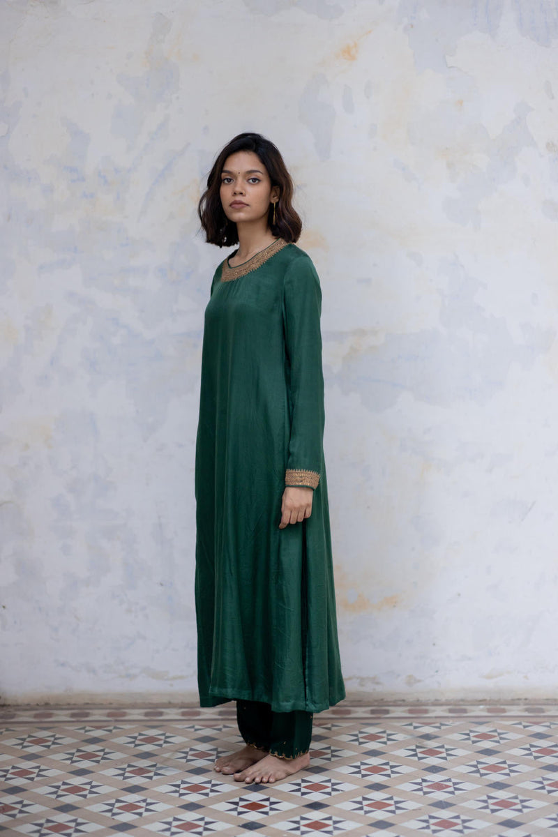 Emerald Zeenat Kurta Set Kurta Sets by Nirjara for women Worldwide