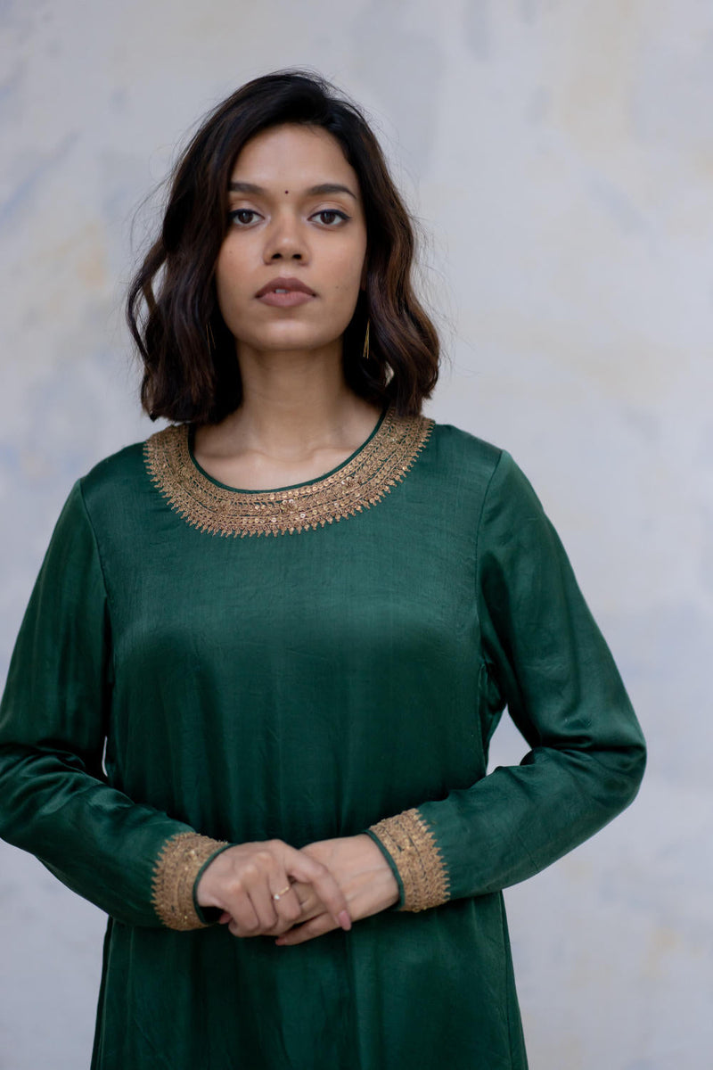 Emerald Zeenat Kurta Set Kurta Sets by Nirjara for women Worldwide