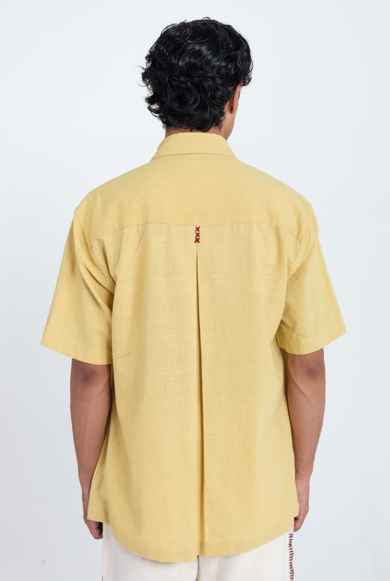 Aamras Shirt kala cotton shirt by Jodi Men in yellow for men Worldwide