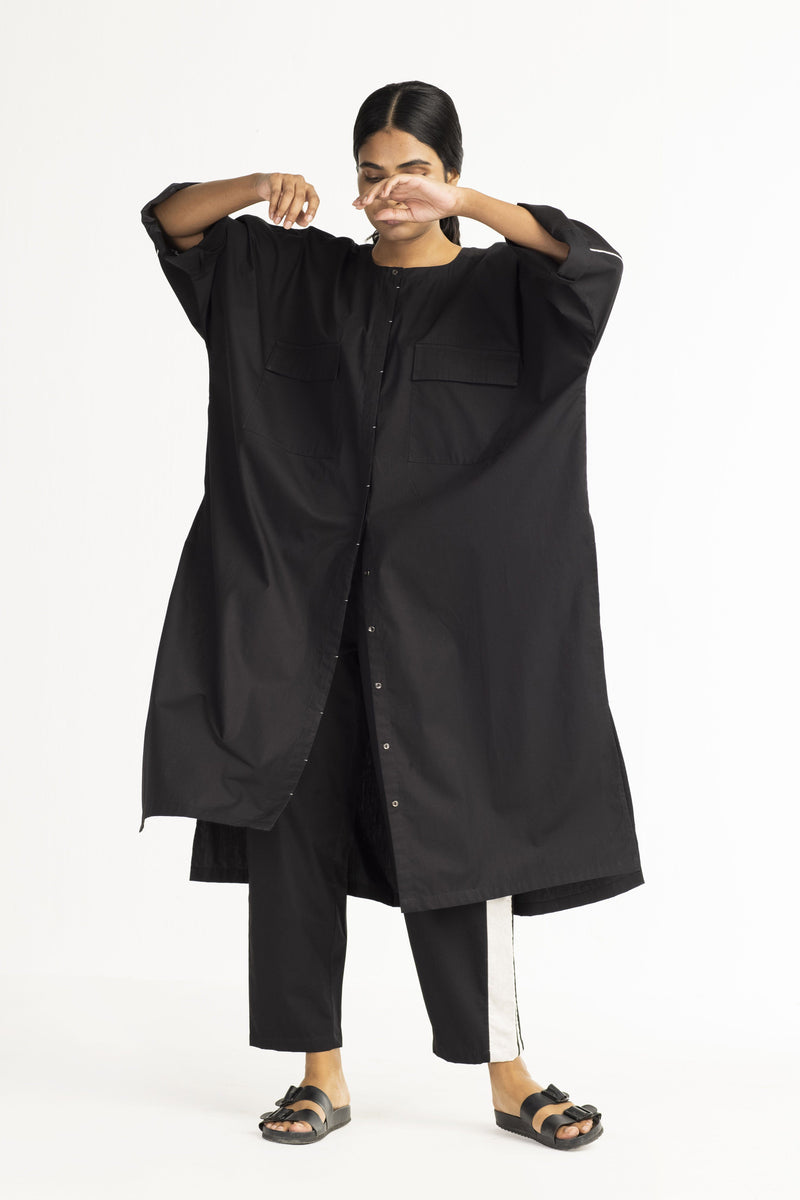 Flap Pocket Shirt - Black by THREE in black color for women Worldwide