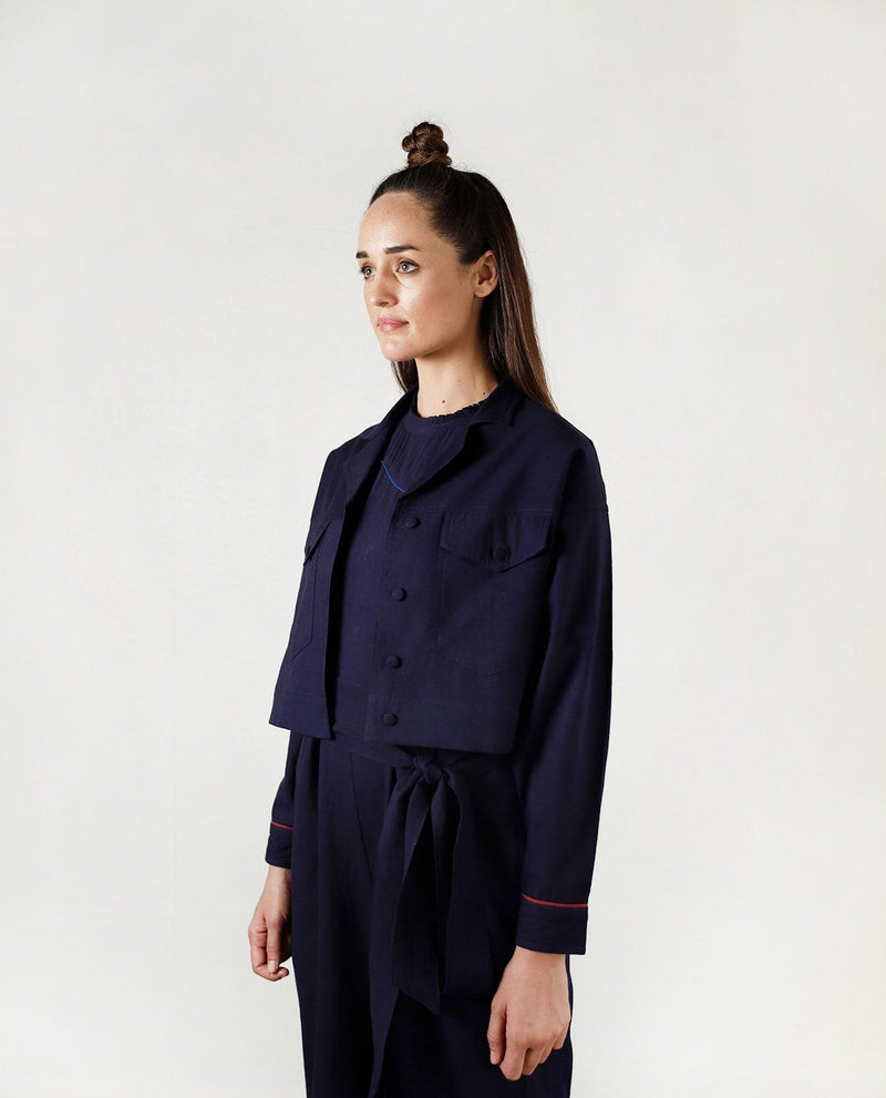 FLUID MOON CROP JACKET Jackets & Overlays by Rias for women Worldwide