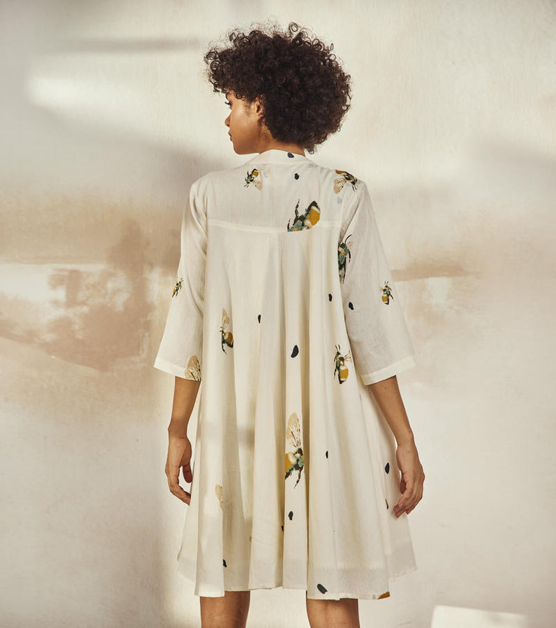 Fly The Coop Dress by Khara Kapas in white for women Worldwide