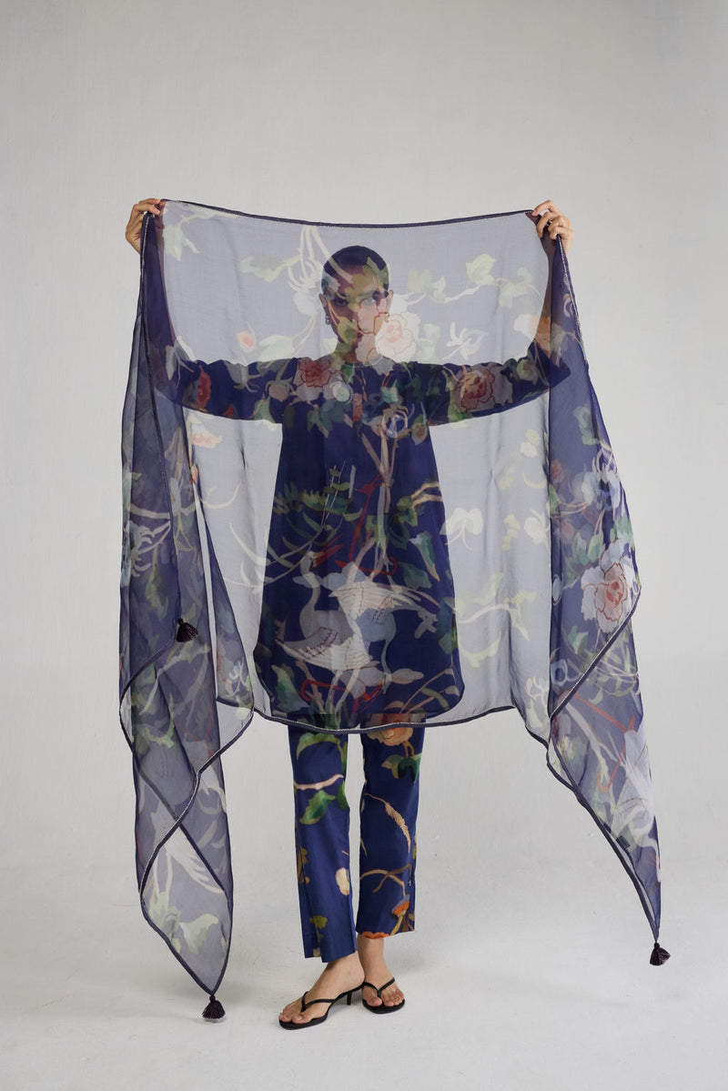 Fuji Organza Dupatta dupatta by YAM-ORIENTAL GARDEN SEP'26 for women Worldwide