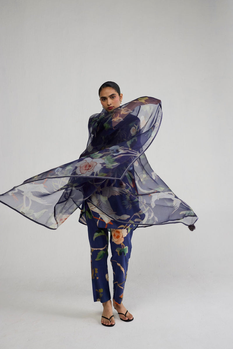 Fuji Organza Dupatta dupatta by YAM-ORIENTAL GARDEN SEP'26 for women Worldwide