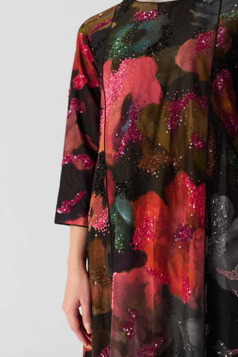 FURONG KALIDAR KURTA SET silk by Yam in multi color for women Worldwide