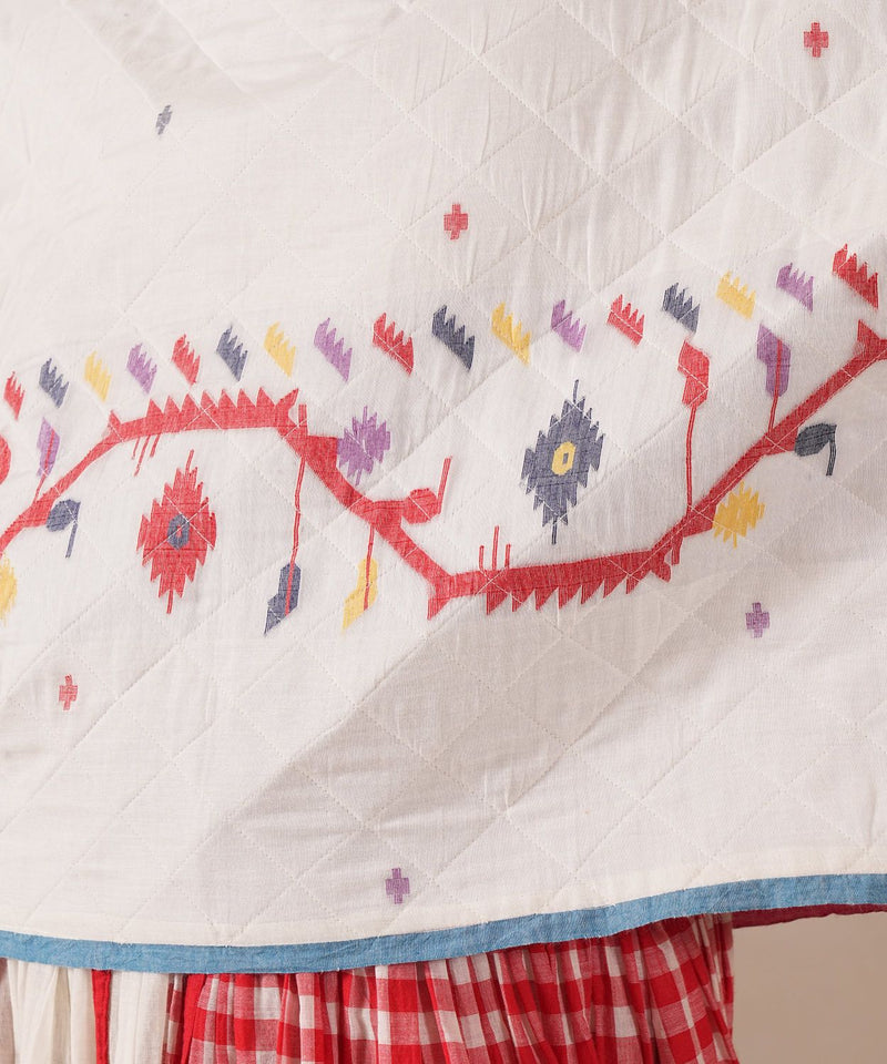 GARNET IVORY SET 100% cotton by Indigo Dreams in red color for women Worldwide