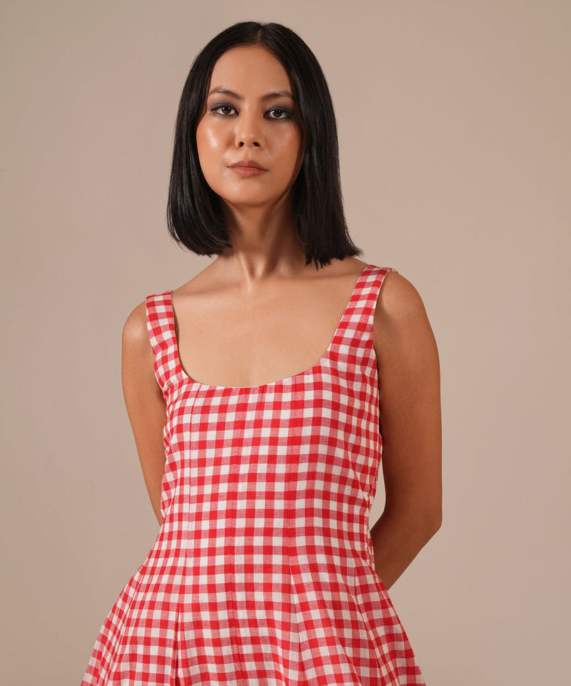 GARNET LUXE SET 100% cotton by Indigo Dreams in red color for women Worldwide