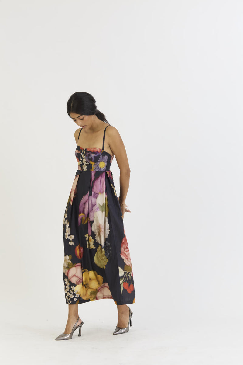 GLORY BLACK BRALETTE DRESS satin by Yam for women Worldwide