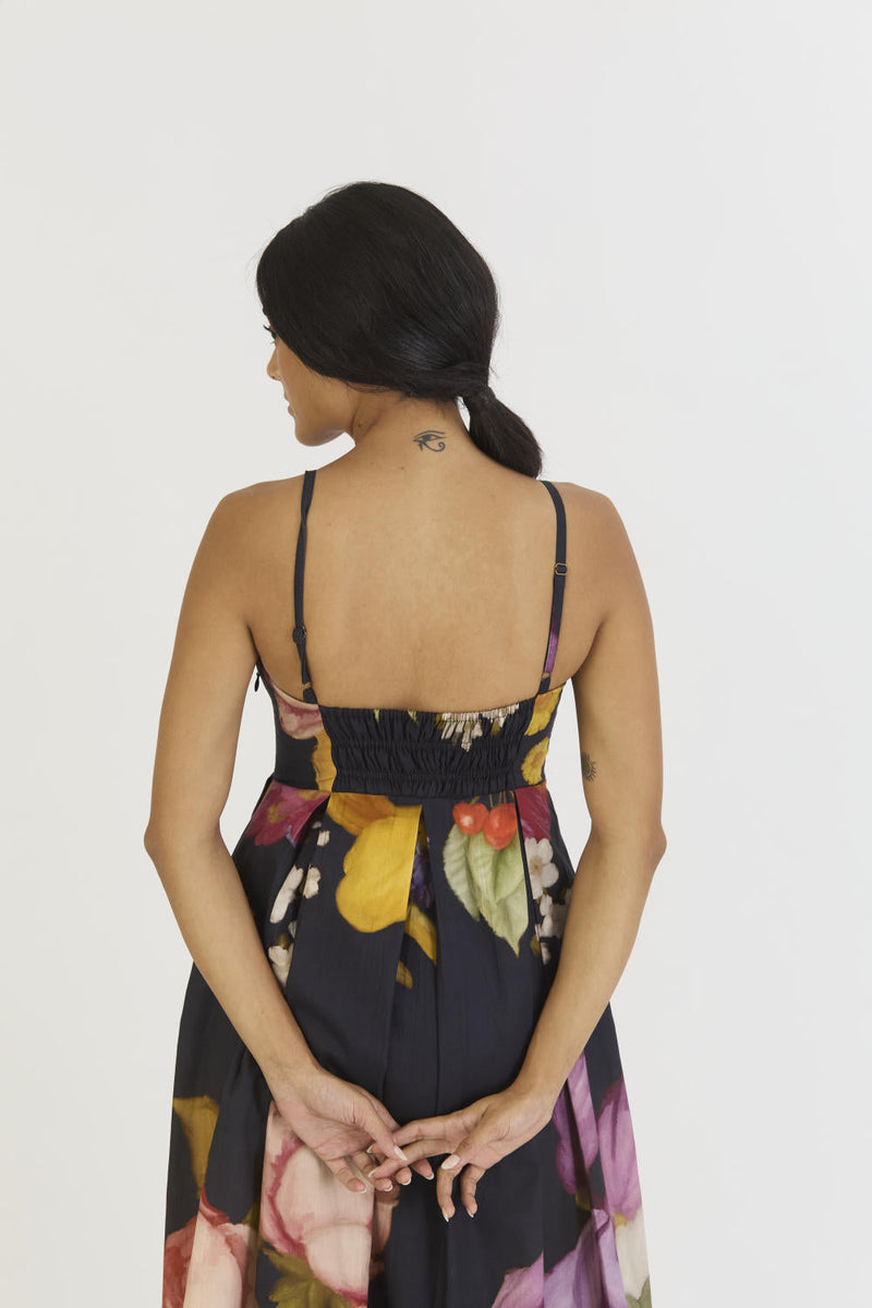 GLORY BLACK BRALETTE DRESS satin by Yam for women Worldwide