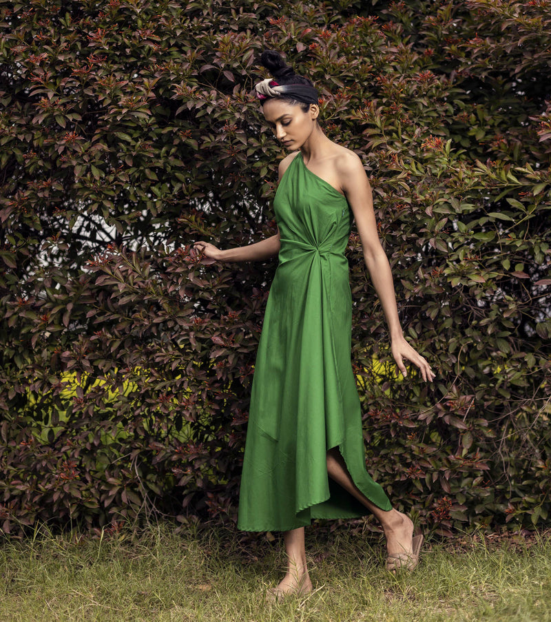 Green Pastures Dress by Khara Kapas for women Worldwide