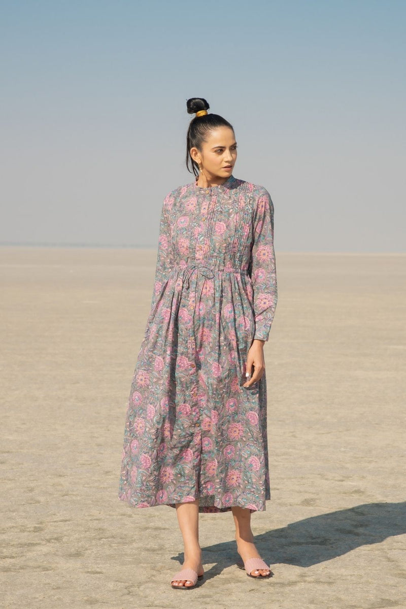 Grey Gloria Shirt Dress Dress by Marche for women Worldwide