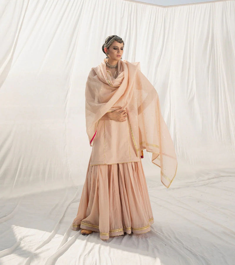 Gulaal Sharara Set Kurta Sets by Khara Kapas for women Worldwide