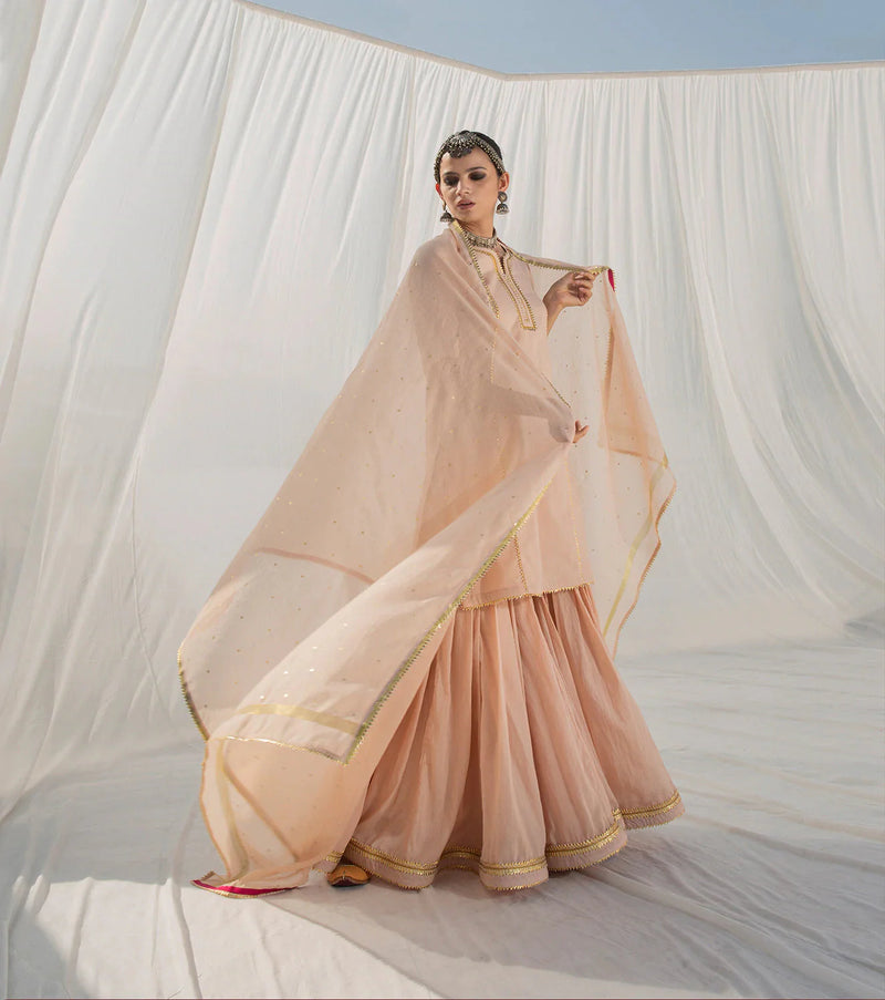 Gulaal Sharara Set Kurta Sets by Khara Kapas for women Worldwide