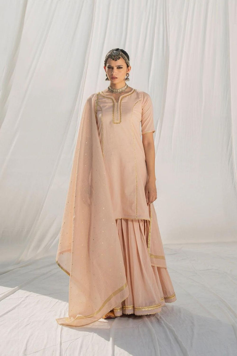 Gulaal Sharara Set Kurta Sets by Khara Kapas for women Worldwide