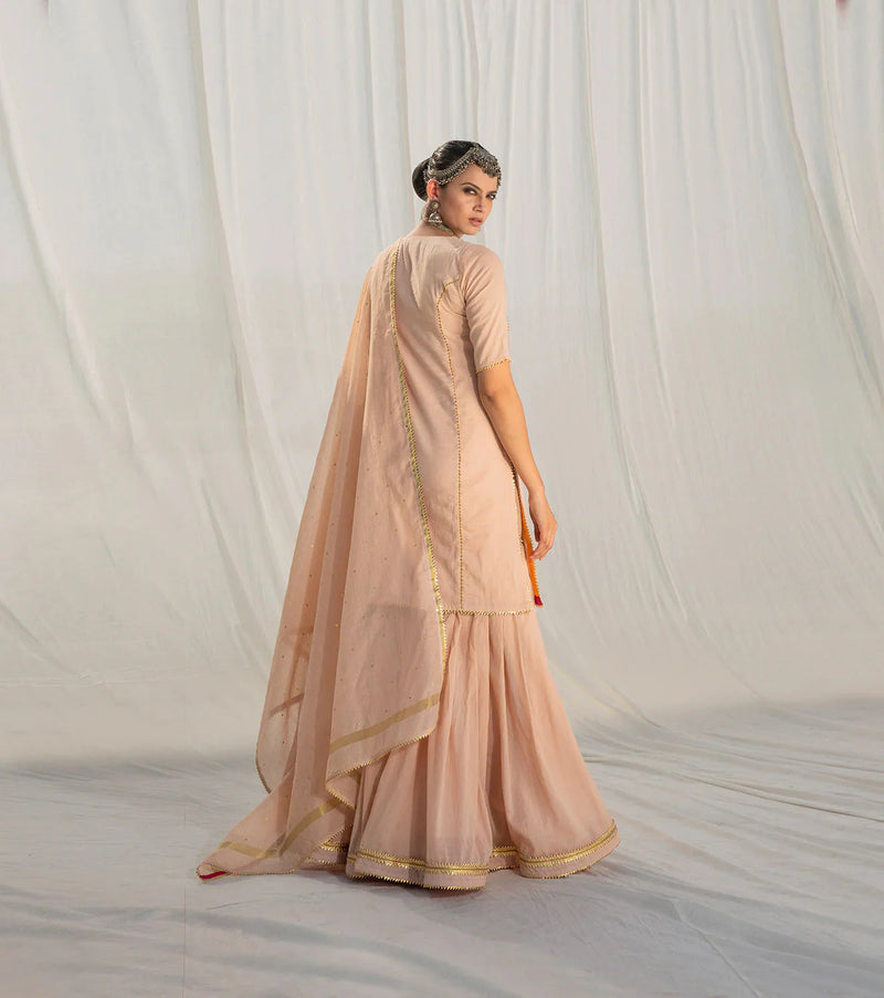 Gulaal Sharara Set Kurta Sets by Khara Kapas for women Worldwide
