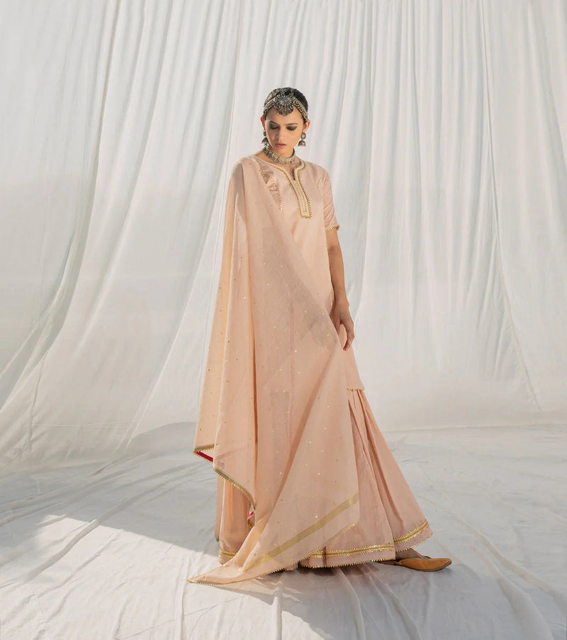 Gulaal Sharara Set Kurta Sets by Khara Kapas for women Worldwide