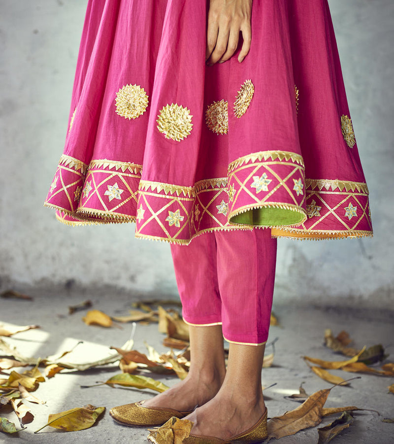 Gulabi Poshak Set by Khara Kapas for women Worldwide