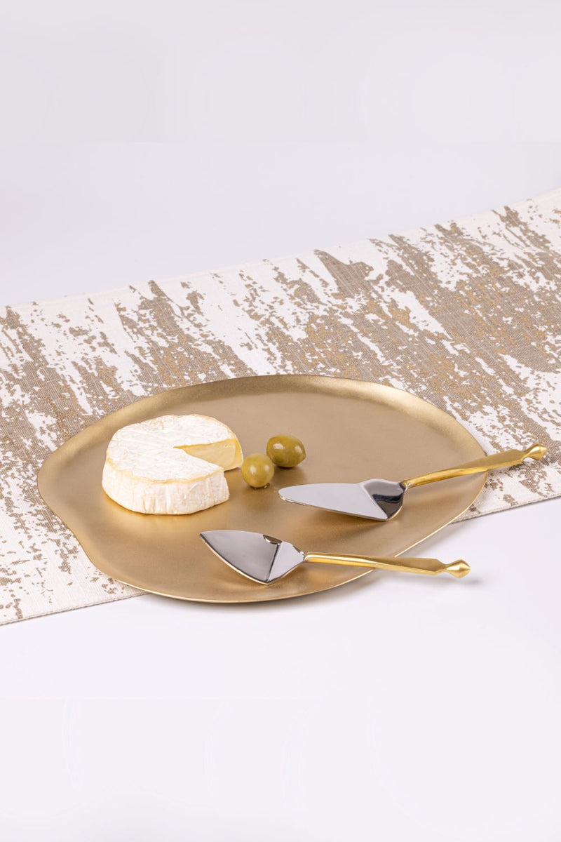 Haifa Brass Platter linen by Gado Living for Worldwide