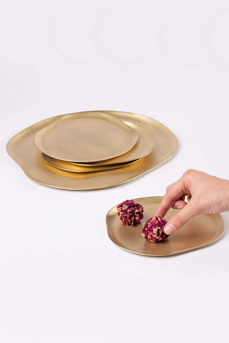 Haifa Tapas Plates-Set of 4 linen by Gado Living for Worldwide