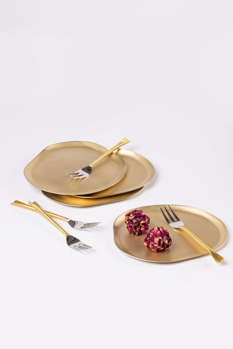Haifa Tapas Plates-Set of 4 linen by Gado Living for Worldwide
