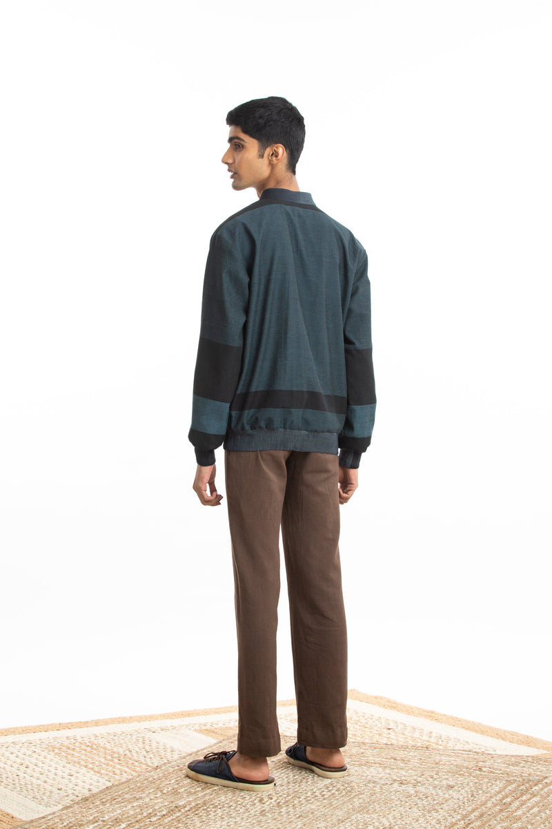Handwoven Bomber Jacket Co-ord Basic Shirt Trouser by Akaaro Men for men Worldwide