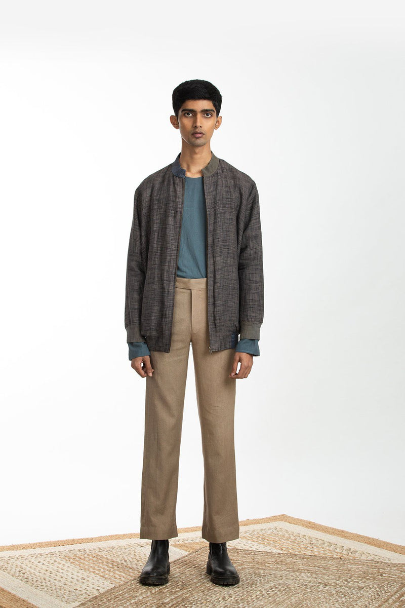 Handwoven Bomber Jacket Co-ord Basic Shirt Trouser by Akaaro Men for men Worldwide