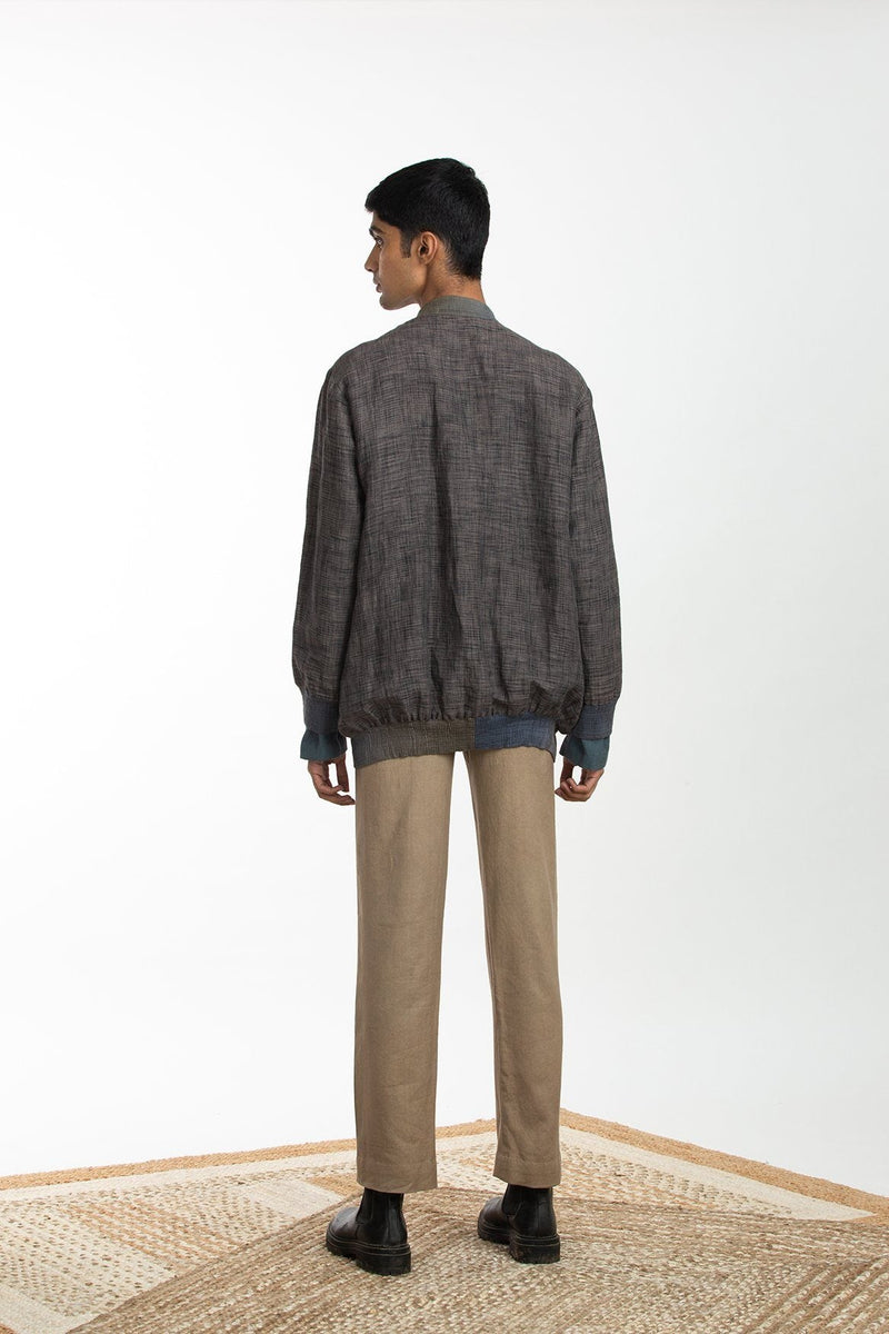 Handwoven Bomber Jacket Co-ord Basic Shirt Trouser by Akaaro Men for men Worldwide