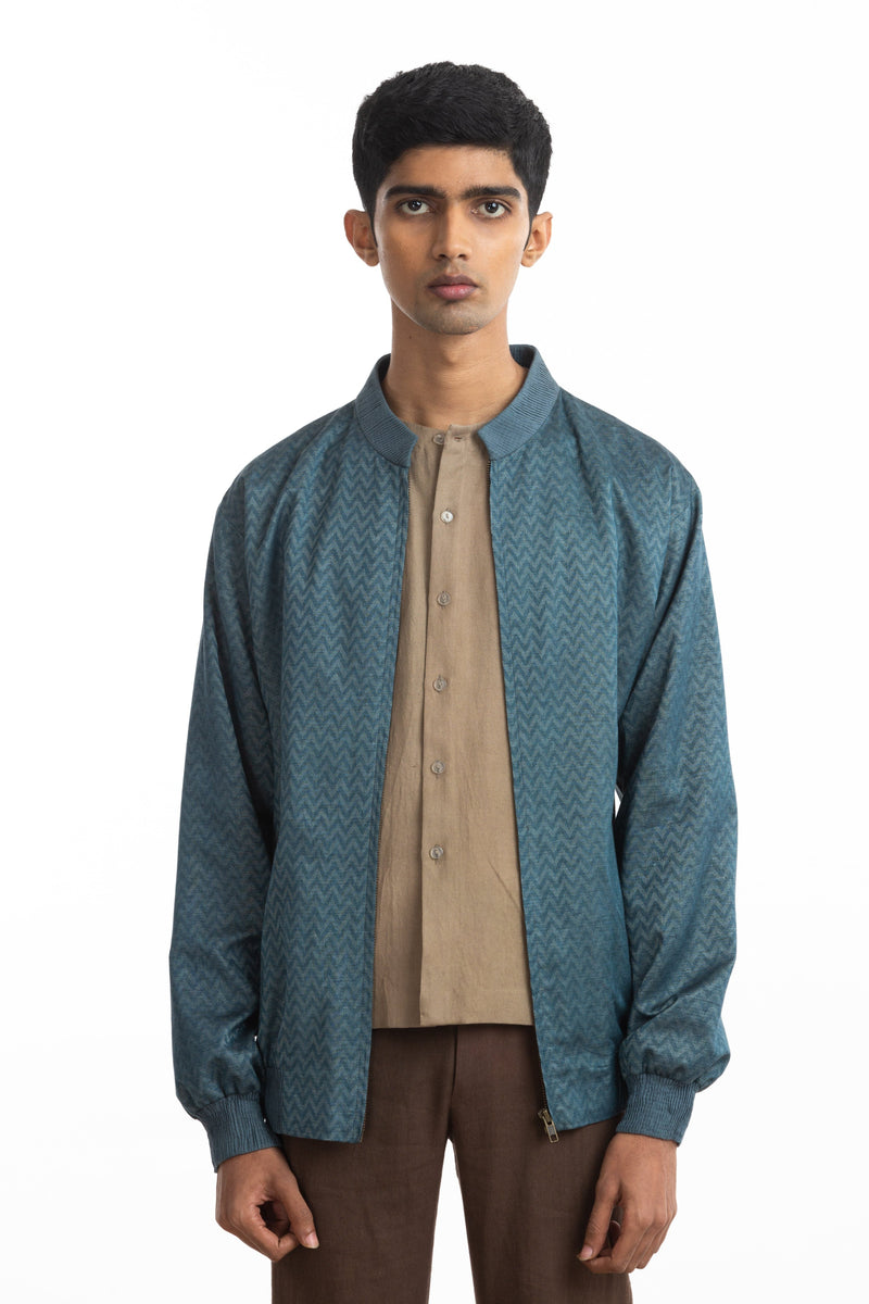 Handwoven Bomber Jacket Co-ord Basic Shirt Trouser by Akaaro Men for men Worldwide