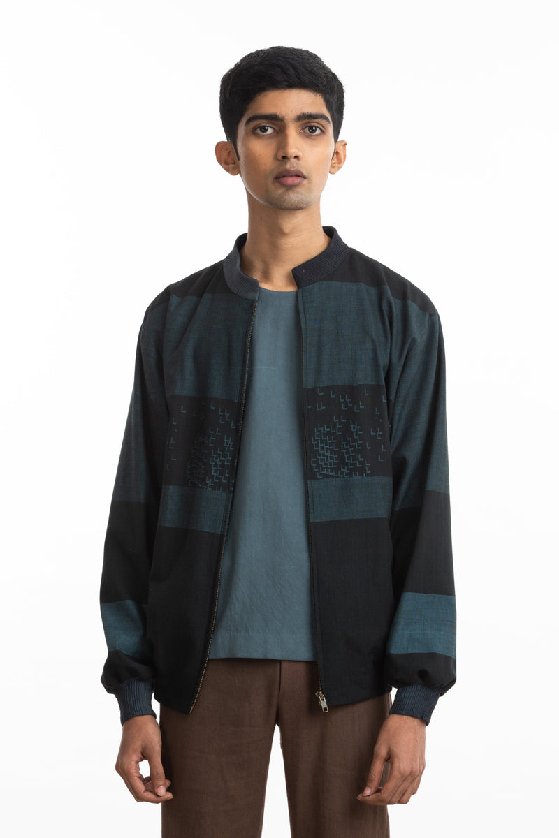 Handwoven Bomber Jacket Co-ord Basic Shirt Trouser by Akaaro Men for men Worldwide