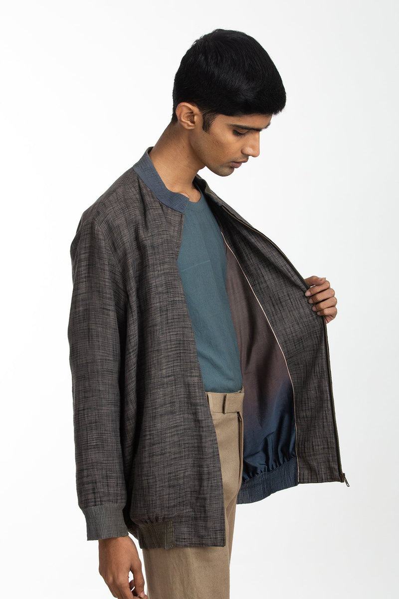 Handwoven Bomber Jacket Co-ord Basic Shirt Trouser by Akaaro Men for men Worldwide