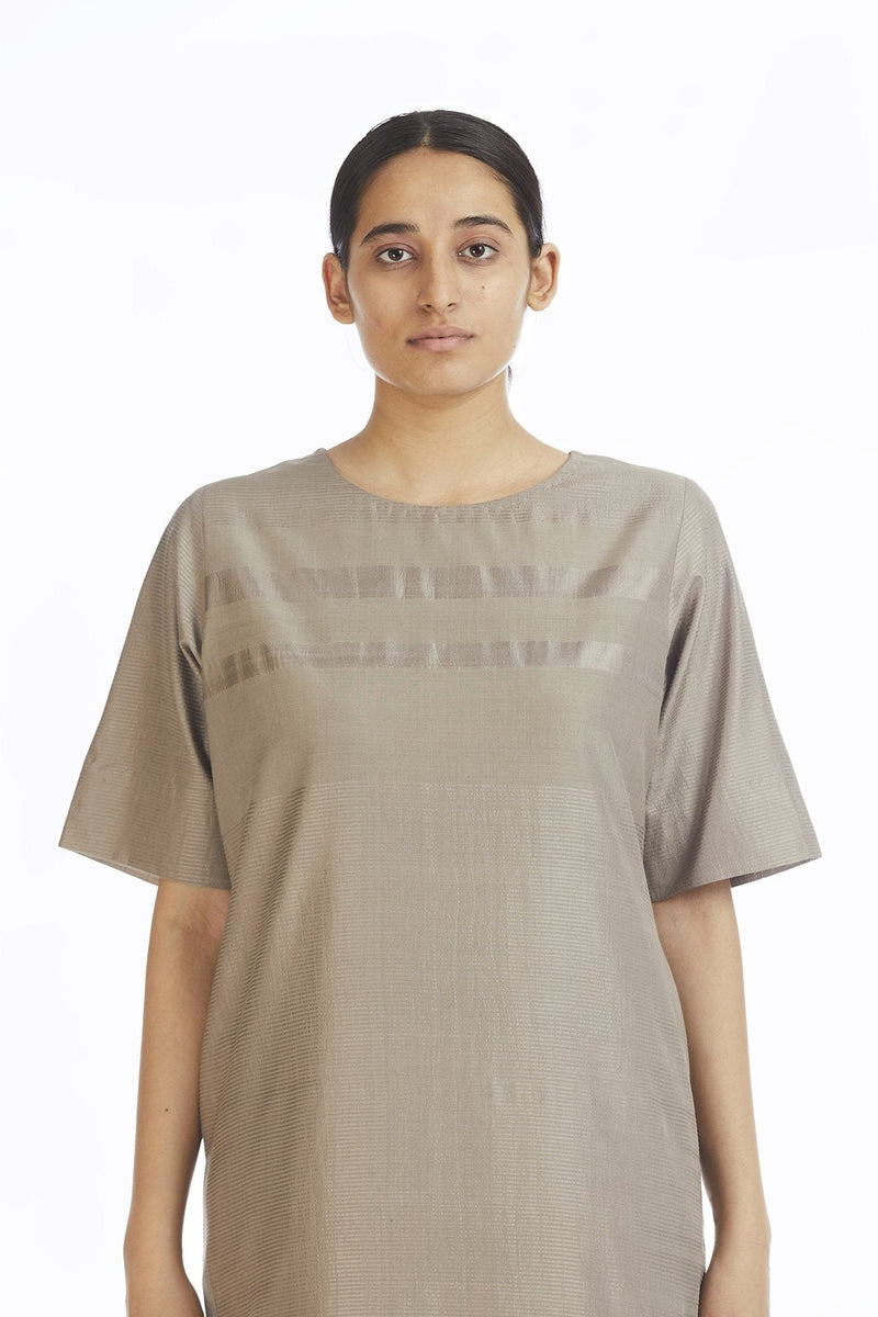 Handwoven Engineered Mudpie Shift Dress by Akaaro for women Worldwide