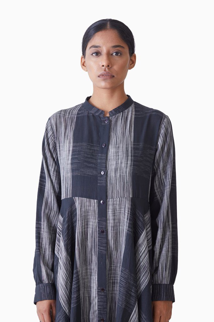 Handwoven Ikat Flare Dress by Akaaro for women Worldwide