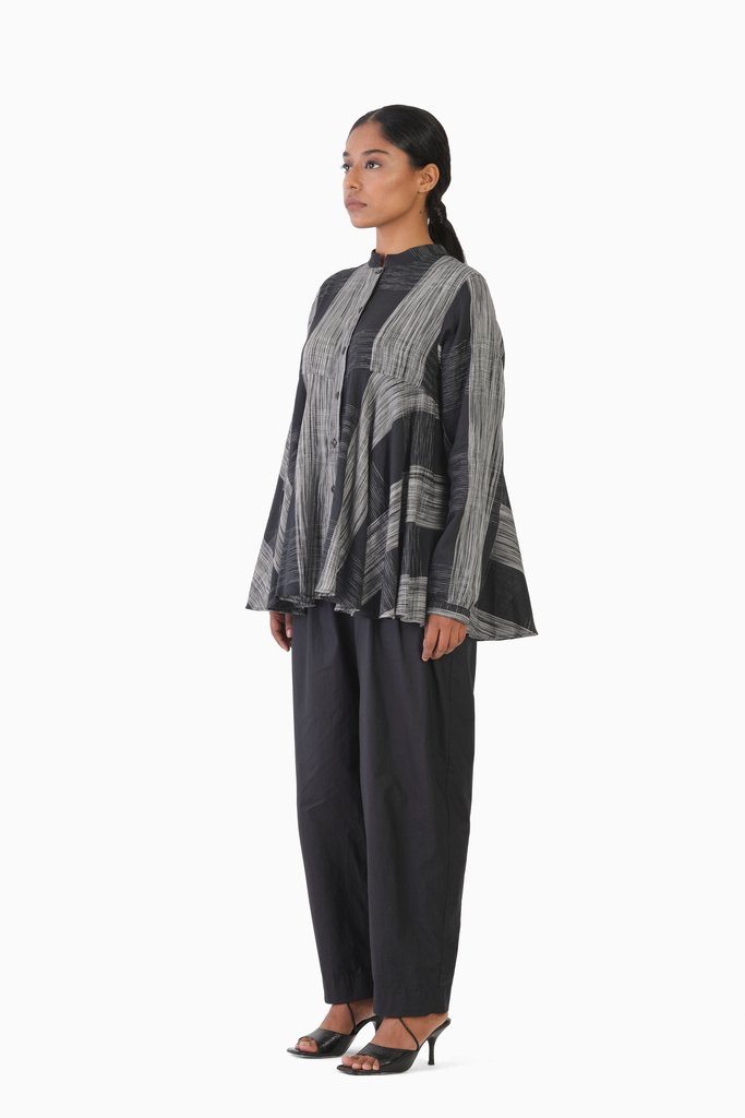 Handwoven Ikat Flare Top by Akaaro for women Worldwide