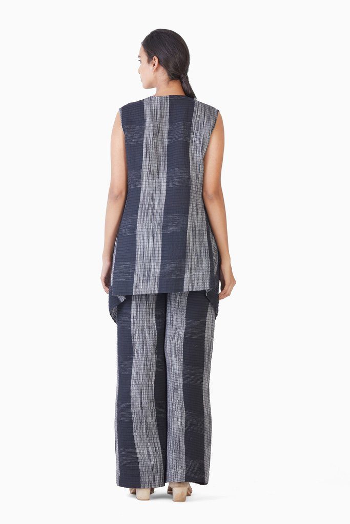 Handwoven Ikat Pintucked Cape by Akaaro for women Worldwide