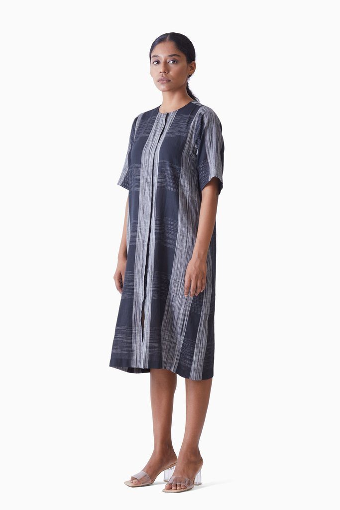 Handwoven Ikat Shift Dress by Akaaro for women Worldwide