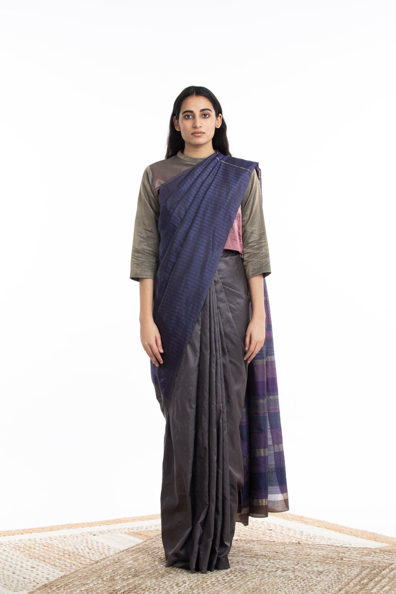 Handwoven Multicolor Engineered Silk Saree by Akaaro for women Worldwide