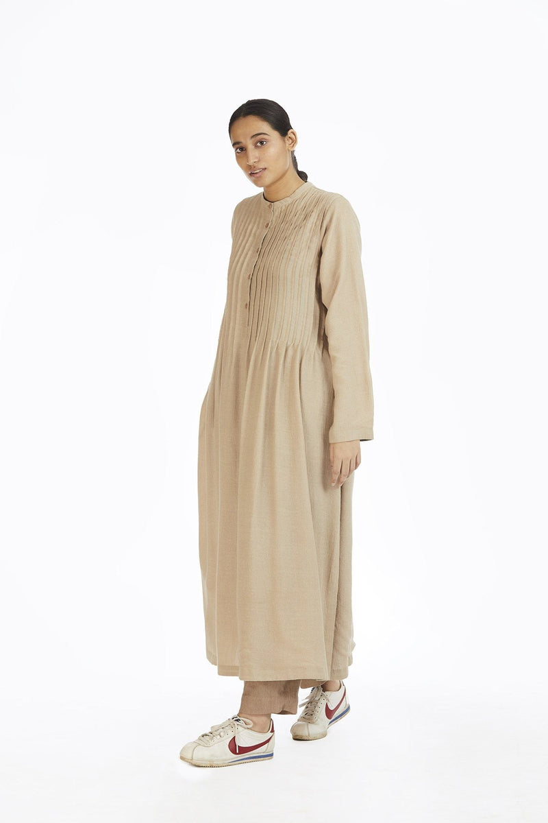 Handwoven Pintuck Bamboo Dress by Akaaro for women Worldwide