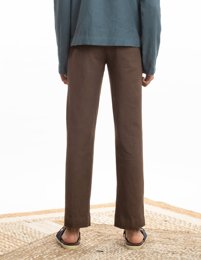 Handwoven Round Blue Pullover Zen Shirt by Akaaro Men for men Worldwide