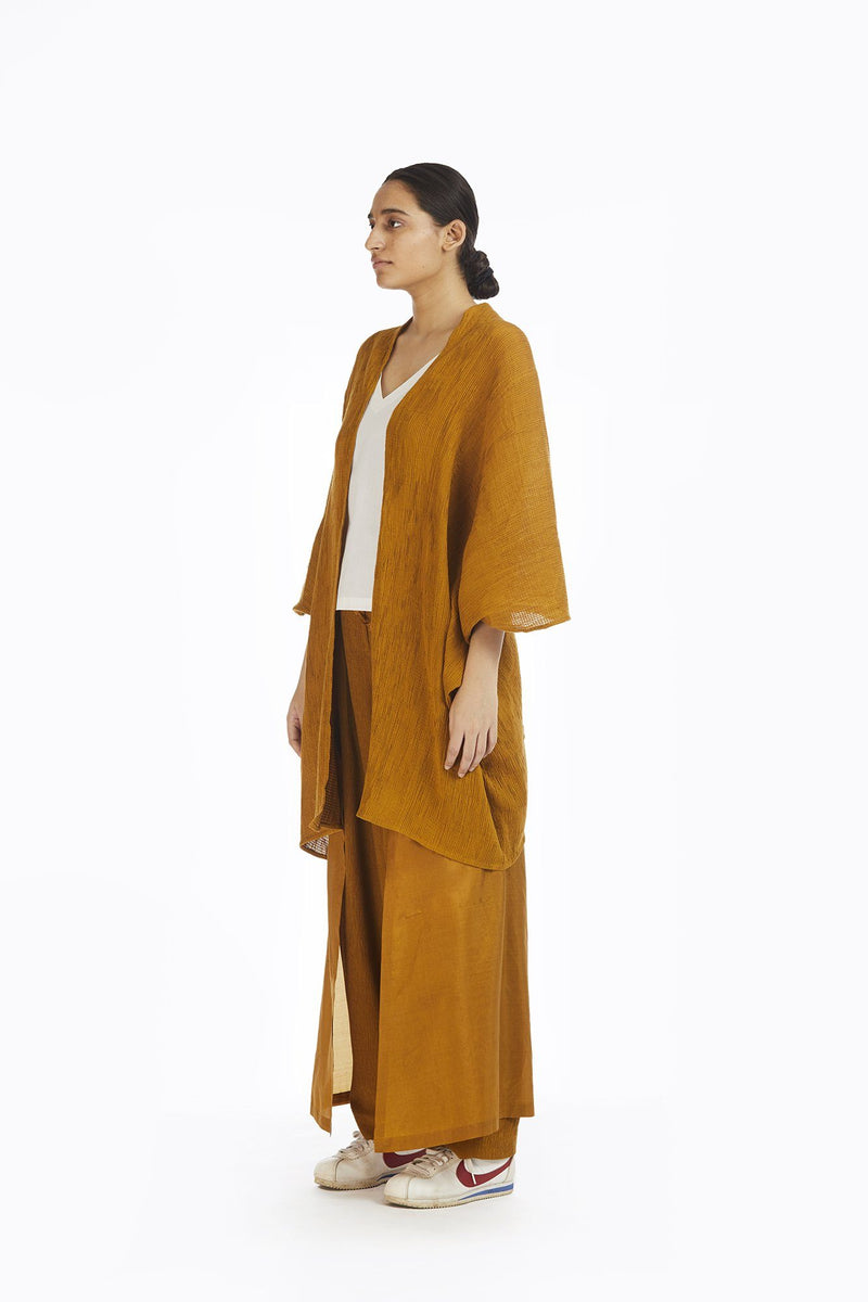 Handwoven Silk Cotton Kinji Cape by Akaaro for women Worldwide