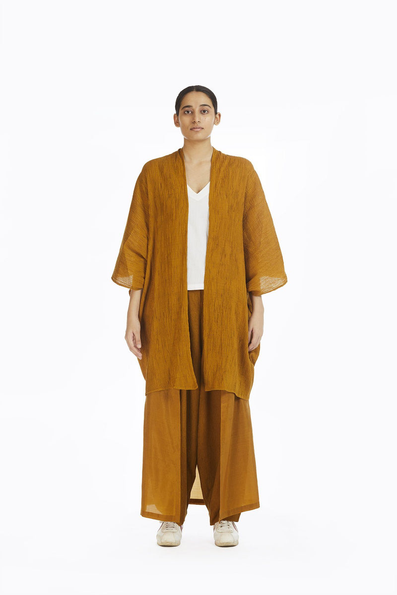 Handwoven Silk Cotton Kinji Cape by Akaaro for women Worldwide