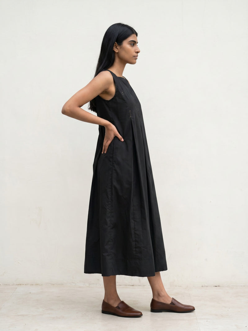 Natalie Black Dress poplin dress by Doodlage in black for women Worldwide