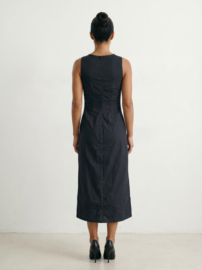 Sarah Noir Dress poplin dress by Doodlage in black for women Worldwide