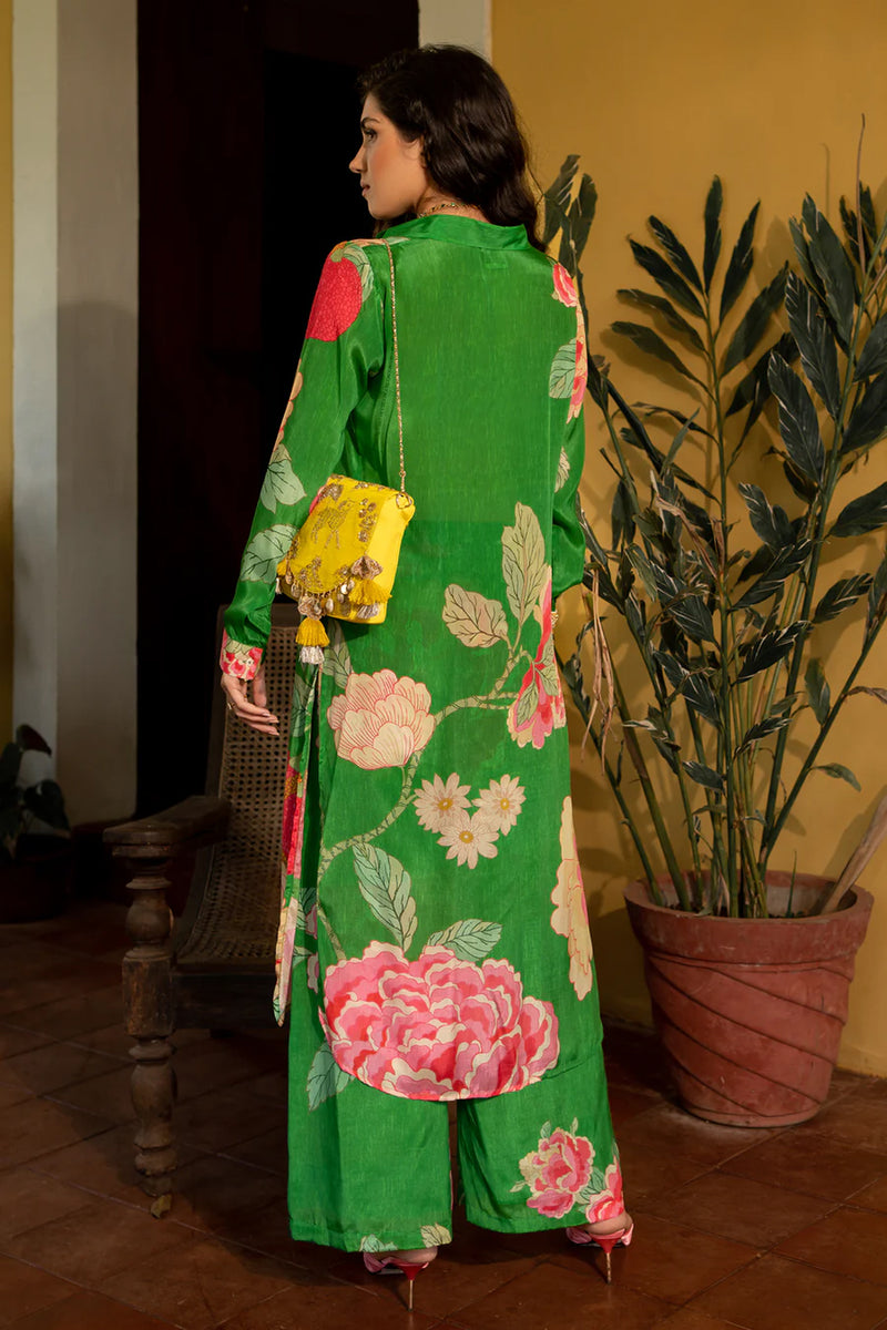 Lacey Kurta Set crepe kurta/kurta set by Paulmi & Harsh in green for women Worldwide