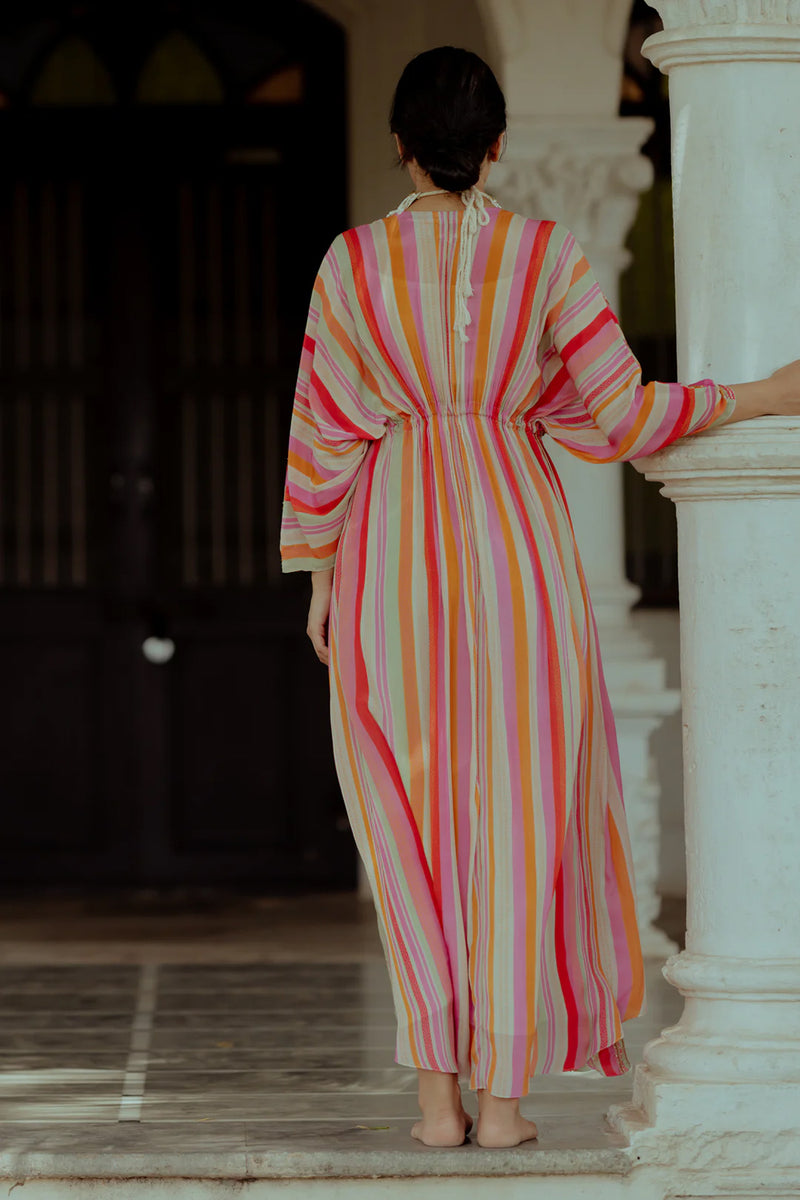 Klava Kaftan crepe indo-western by Paulmi & Harsh in multi-color for women Worldwide