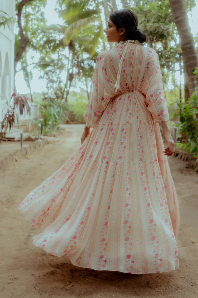 Kamaya Kaftan viscose georgette indo-western by Paulmi & Harsh in pink for women Worldwide